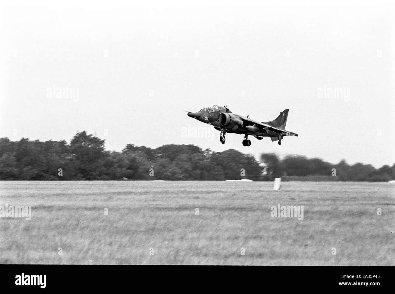 Un Harrier Jump Jet in base a RAF Wittering vicino a Peterborough Foto Stock
