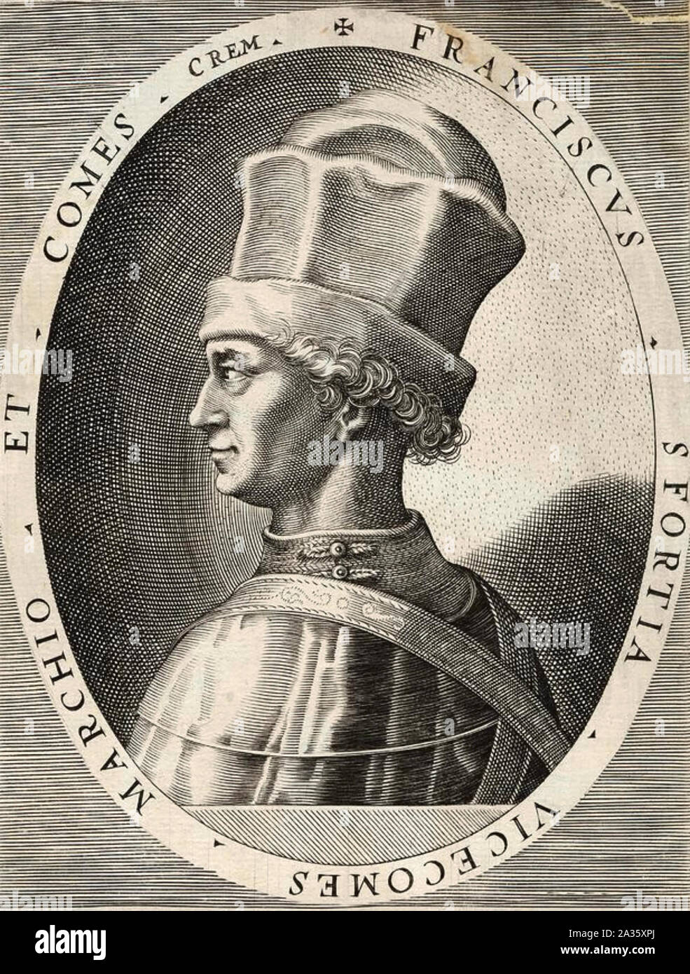 FRANCESCO I SFORZA (1401-1466) condottiero italiano (leader militare) Foto Stock