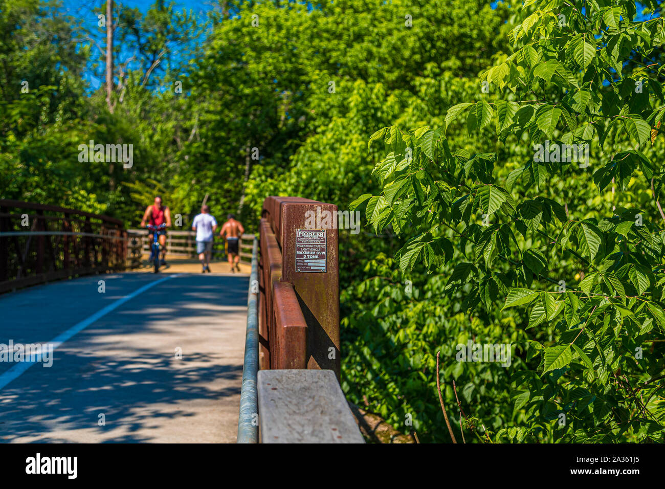 Ponte di Pioneer in posizione di parcheggio Foto Stock