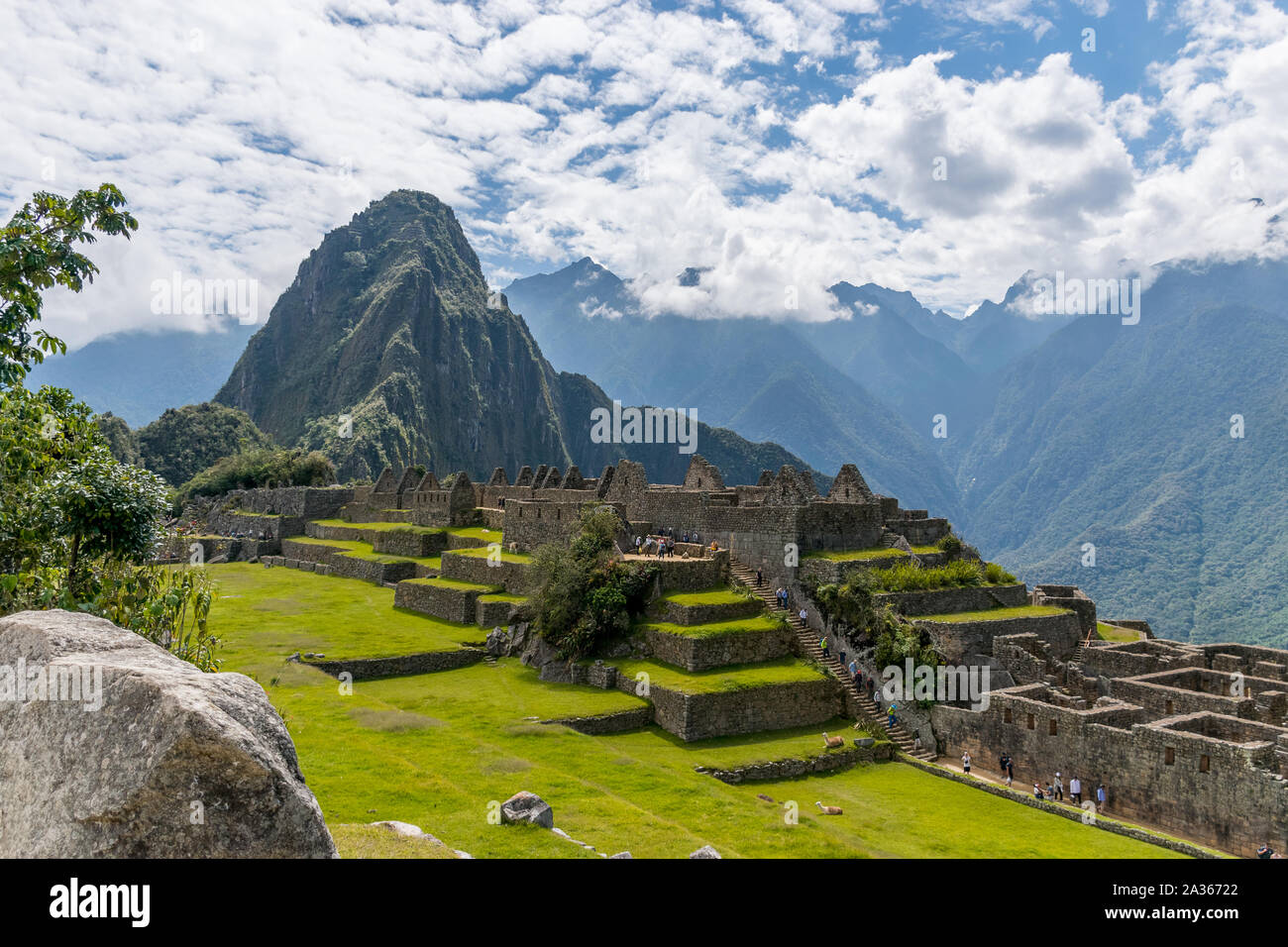 Machu Picchu, Perù - 21/05/2019: Malta quartiere al sito Inca di Machu Picchu in Perù. Foto Stock