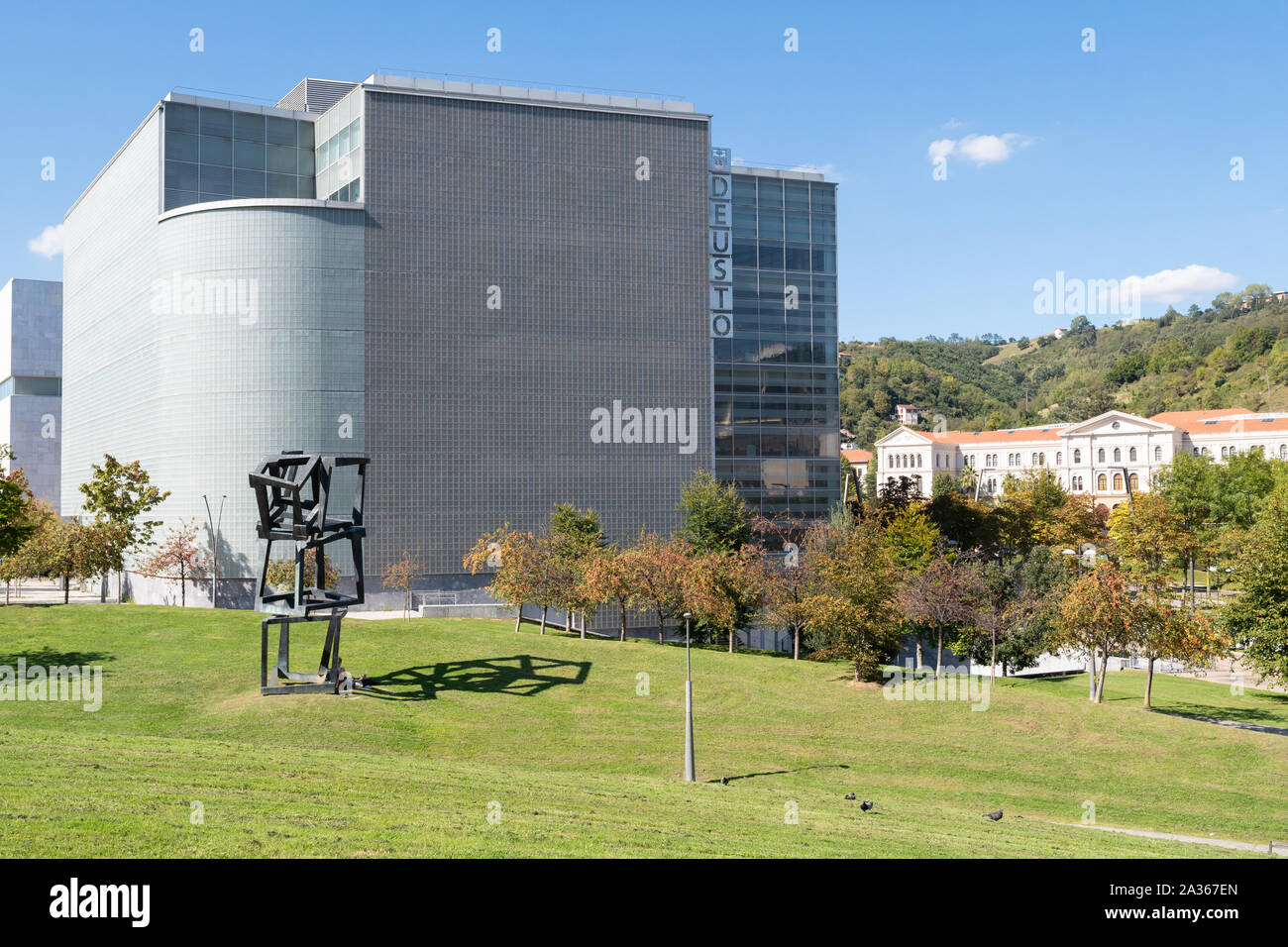 Università di Deusto Bilbao Campus, Bilbao, Paesi Baschi, Spagna, Europa Foto Stock