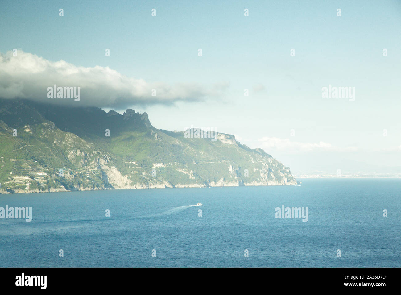 Mountain costline di Amalfi in Italia Foto Stock