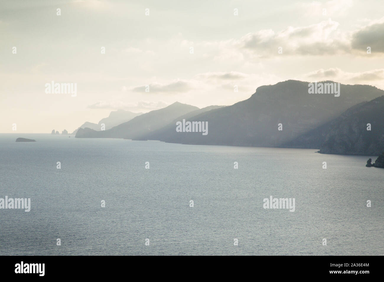 Mountain costline di Amalfi in Italia Foto Stock