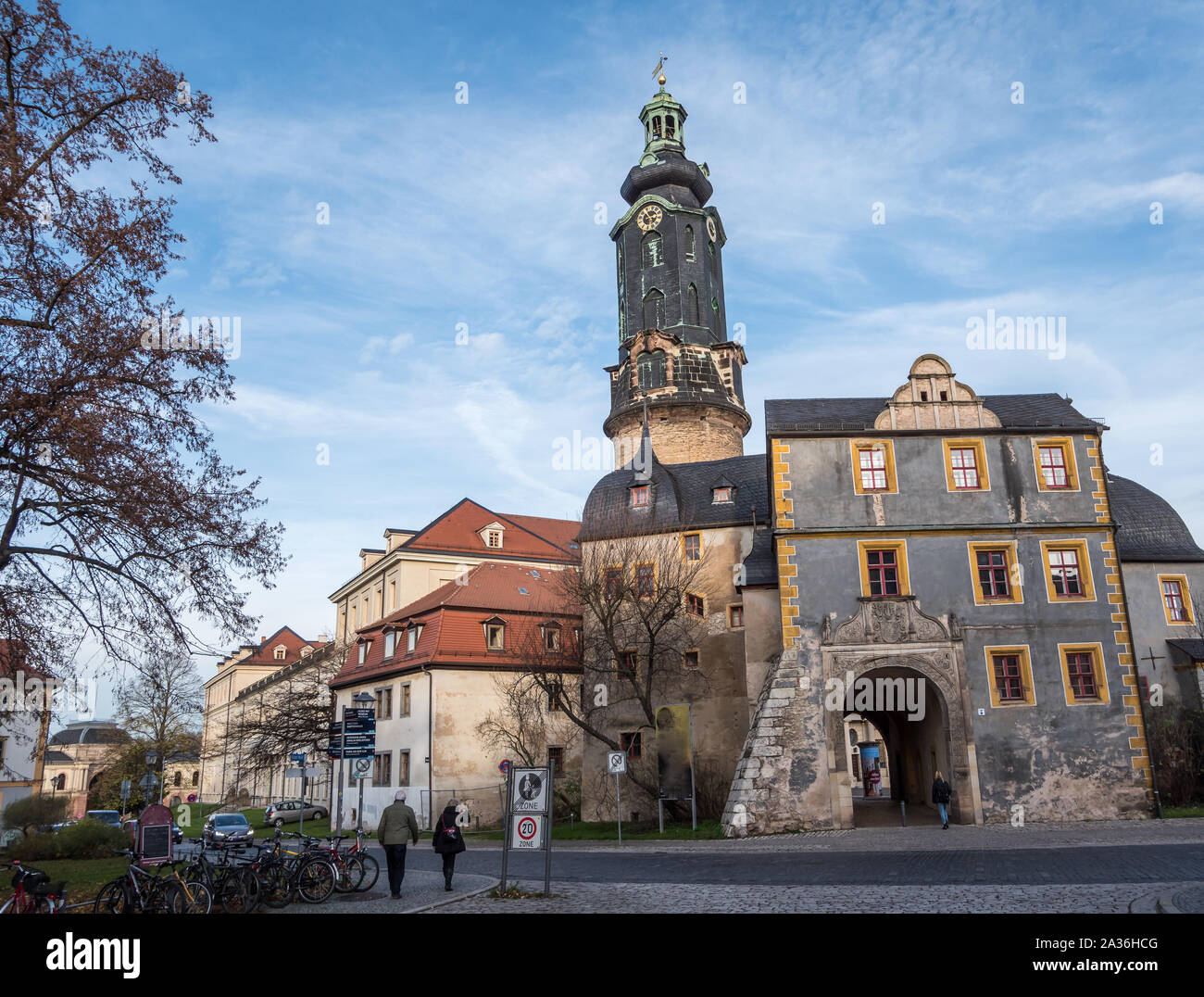 Il castello della città di Weimar Foto Stock