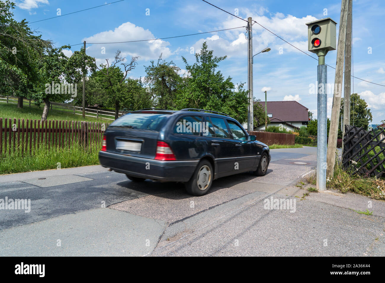 Attenzione controllo radar Foto Stock