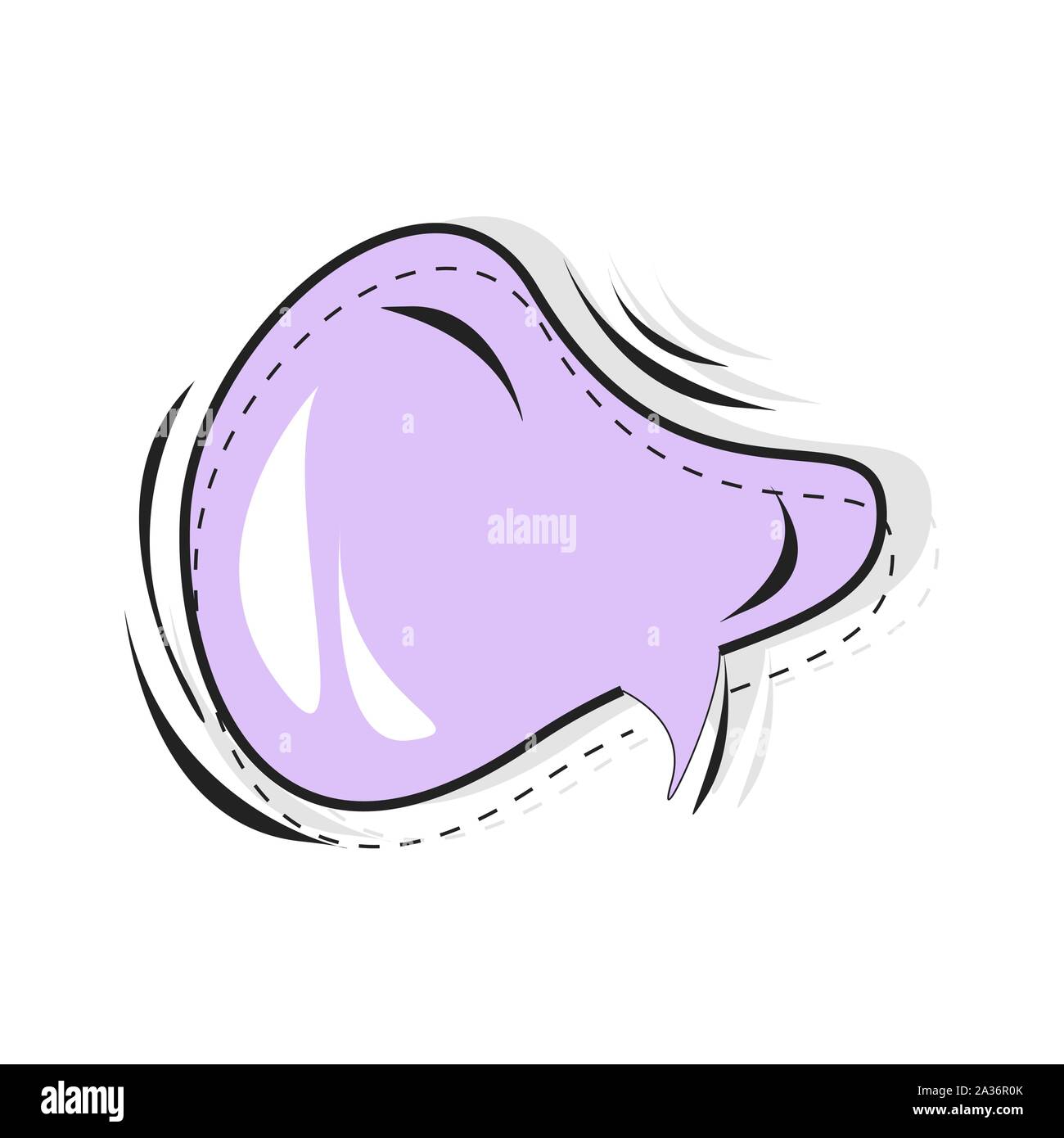 Discorso bolla comunicazione pensato e comico parlare box. Il design del vettore pop art cloud per testo e illustrazione del parlato Illustrazione Vettoriale