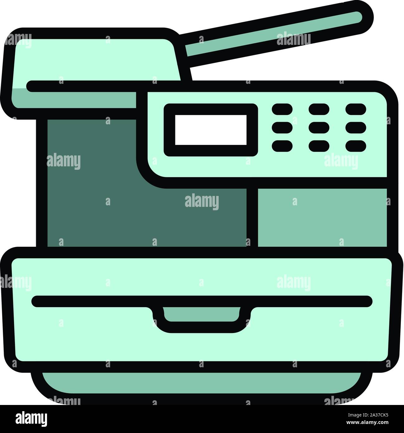 Stampante Xerox icona. Profilo stampante Xerox icona vettoriali per il web design isolato su sfondo bianco Illustrazione Vettoriale
