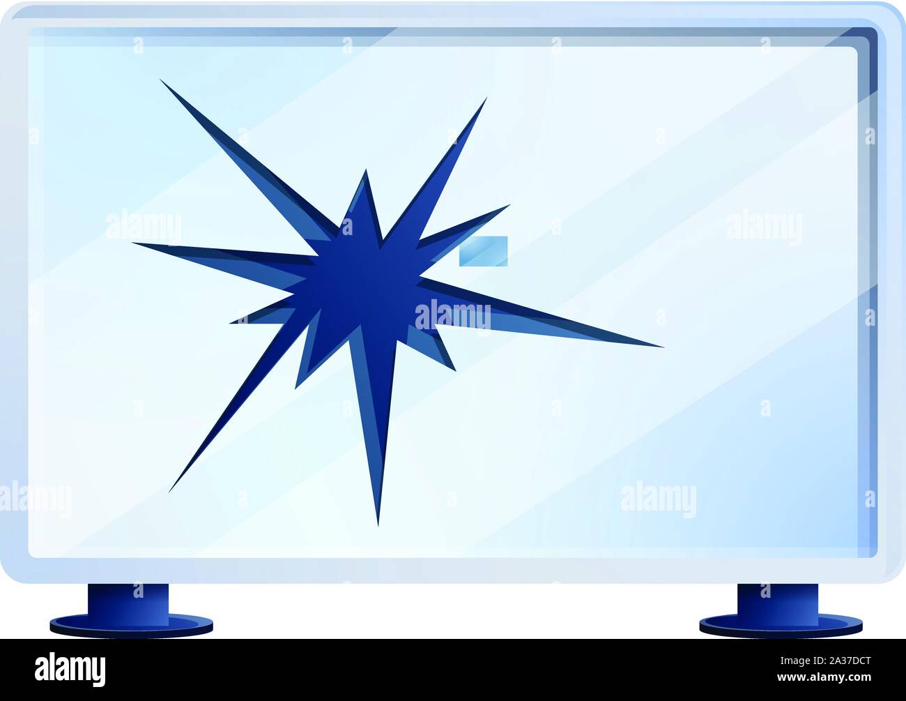 Tv rotta icona. Cartoon di rotture di tv icona vettoriali per il web design isolato su sfondo bianco Illustrazione Vettoriale