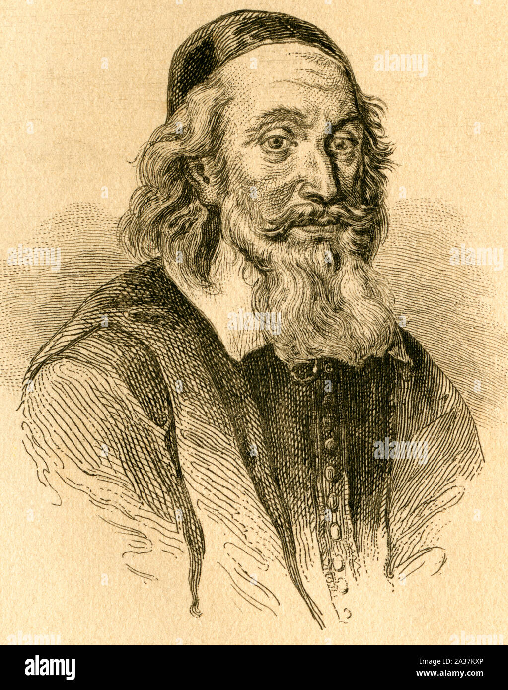 Europa, Schweden, Smaland, Axel Oxenstierna, schwedischer Staatsmann, Porträt, 17. Jahrhundert, Stahlstich aus einem Buch oder Magazin, um 1840 / Europa, Svezia, Smaland, Axel Oxenstierna, statista svedese, ritratto, secolo XVII, acciaio incisione da un libro o magazin, circa 1840th. Foto Stock