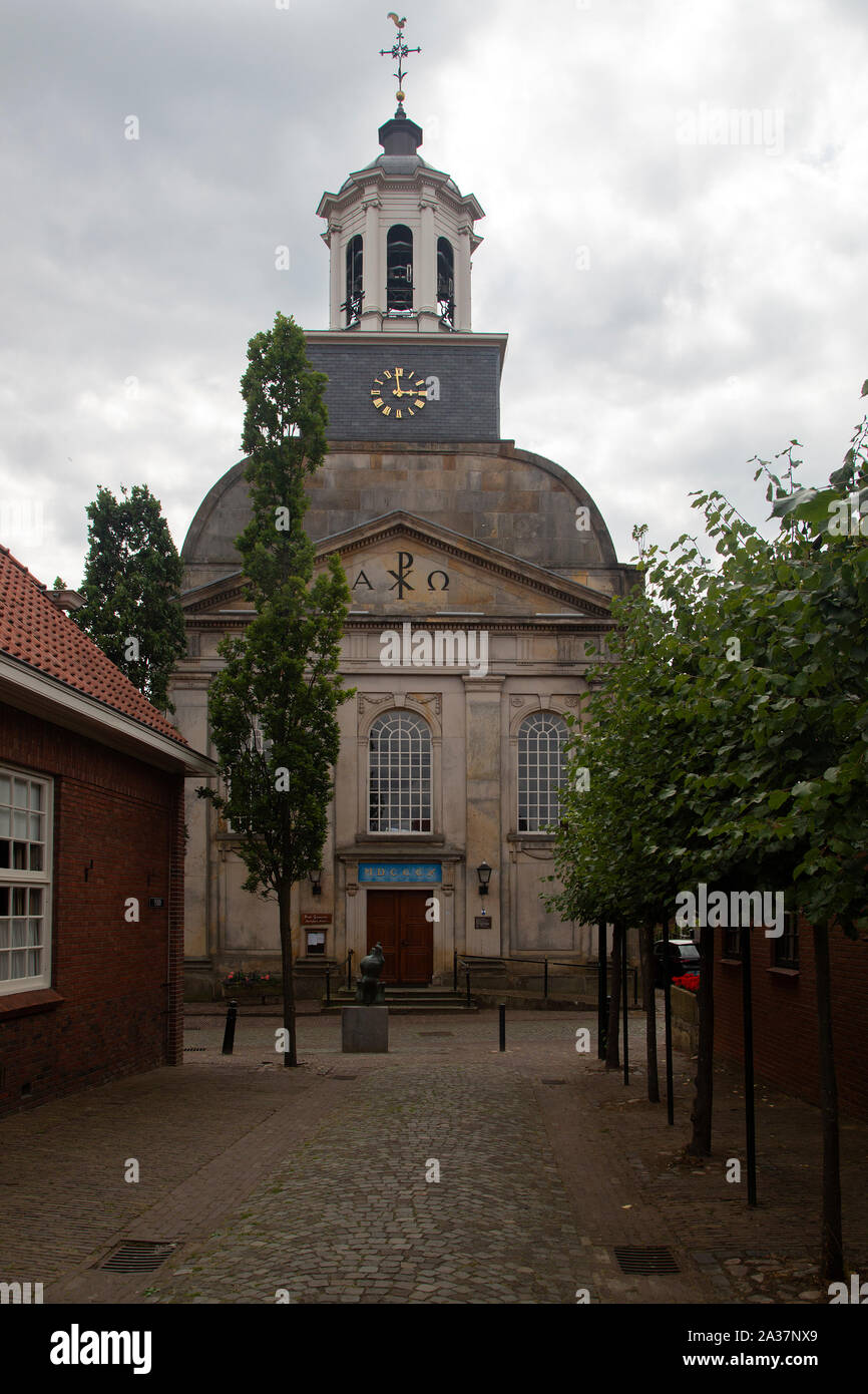 Chiesa del diciannovesimo secolo nella città olandese Ootmarsum, Overijssel, Paesi Bassi Foto Stock