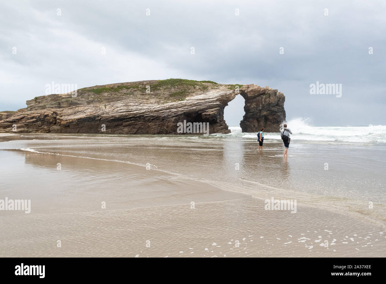 Spiaggia di cattedrali, Galizia, Spagna, Europa Foto Stock