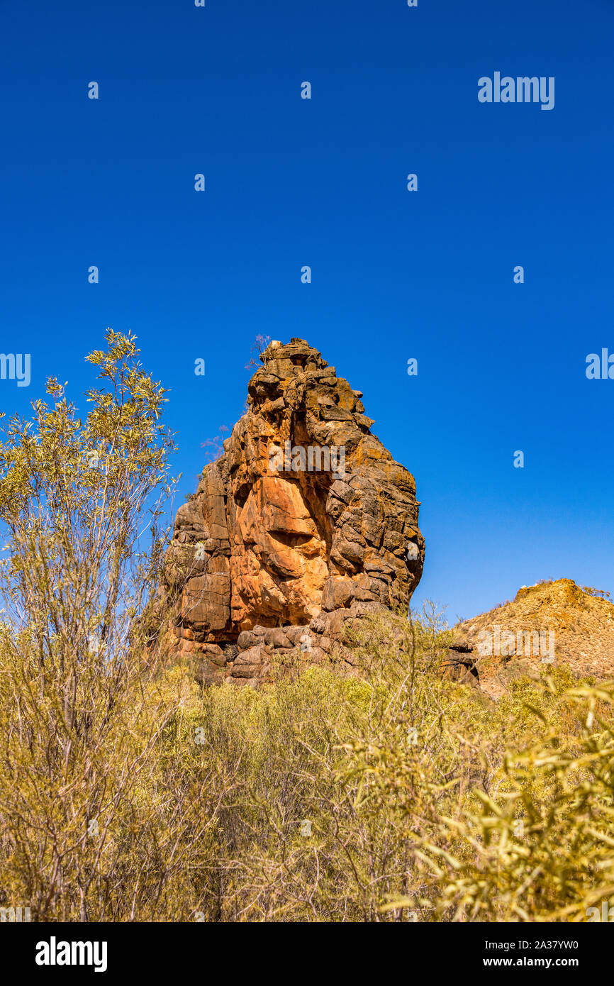 Corroboree Rock in Oriente MacDonnell Ranges, Territorio del Nord, l'Australia Foto Stock