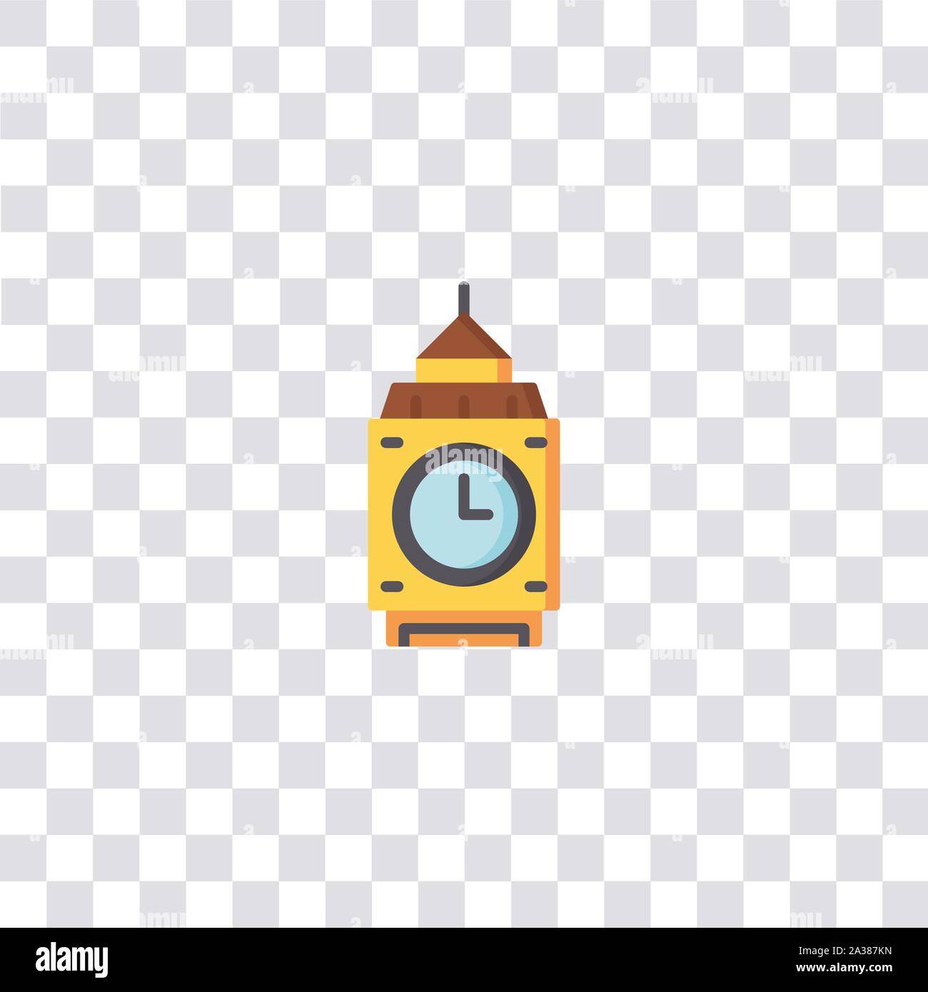 Big ben icona segno e simbolo. big ben icona di colore per la progettazione del sito web e mobile app sviluppo. Semplice elemento dalla collezione di viaggi isolati su blac Illustrazione Vettoriale