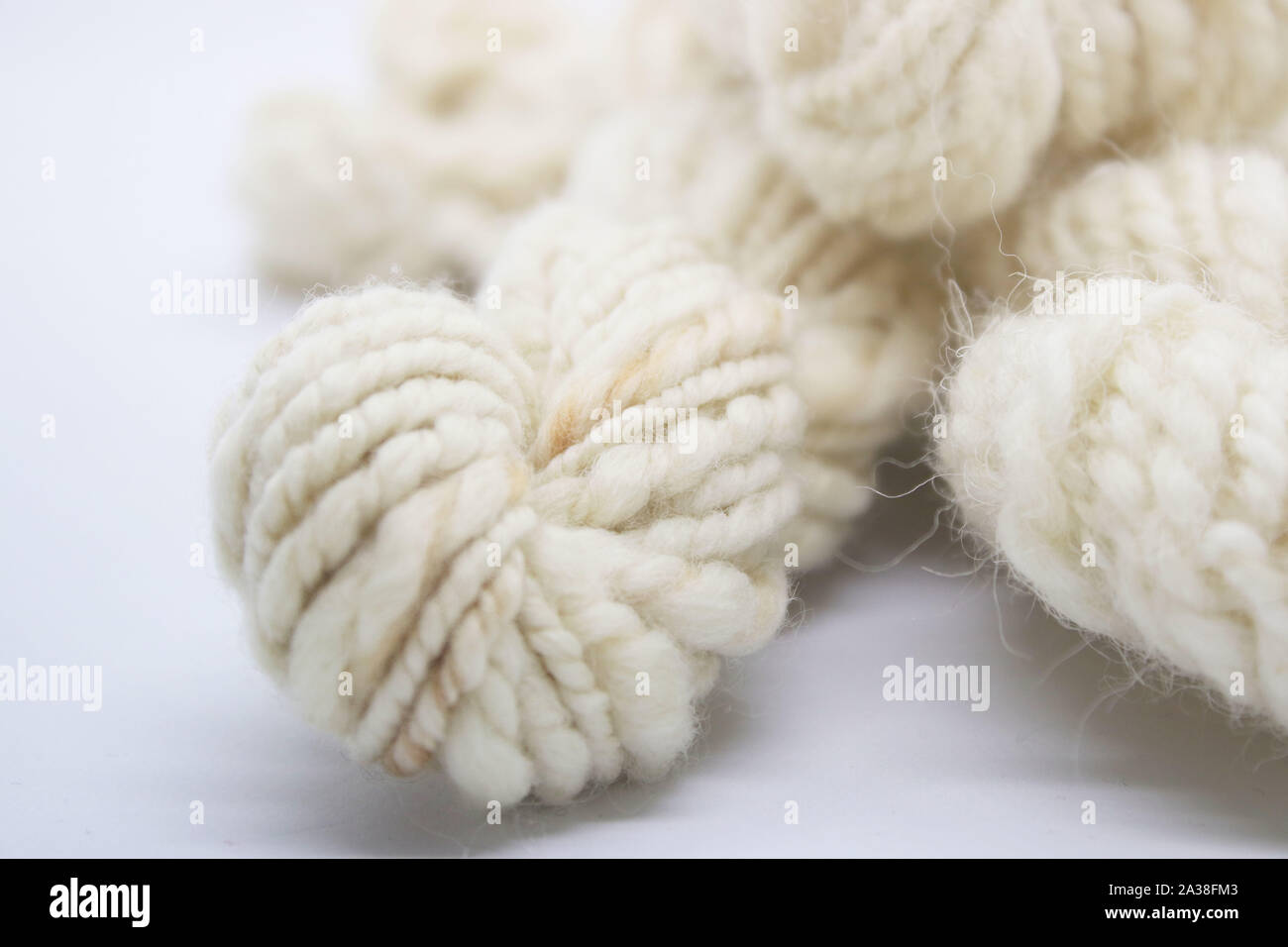 Close-up di un gomitolo di lana Foto Stock