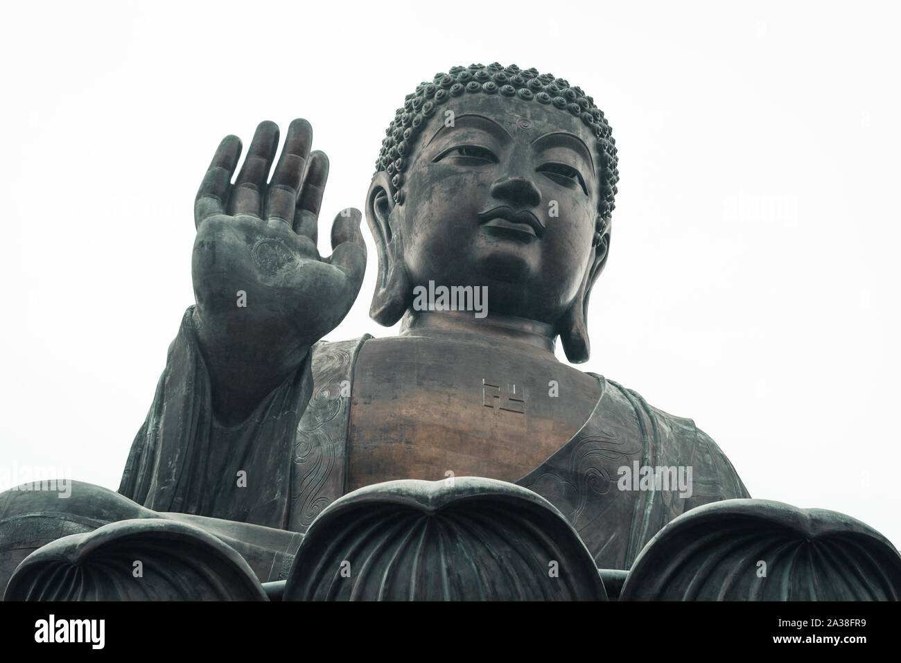 Tian Tan Buddha, di Ngong Ping, Lantau Island, Hong Kong, Cina Foto Stock