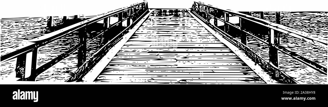 Abilmente e ornati in immagine di un bellissimo paesaggio nei colori bianco e nero ottica Foto Stock