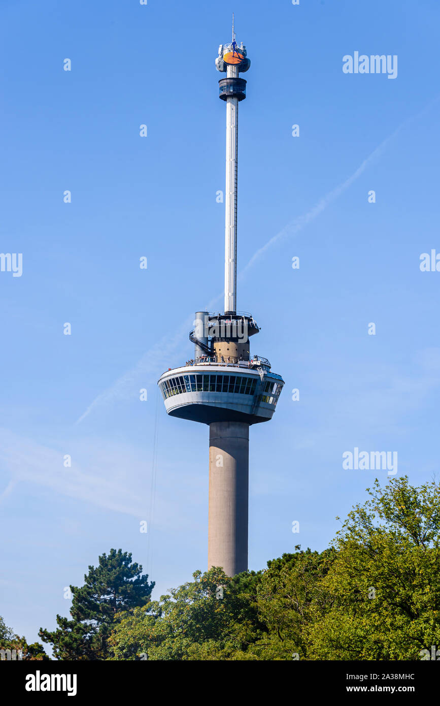 L'iconico Euromast torre di osservazione, Rotterdam, Paesi Bassi. Foto Stock
