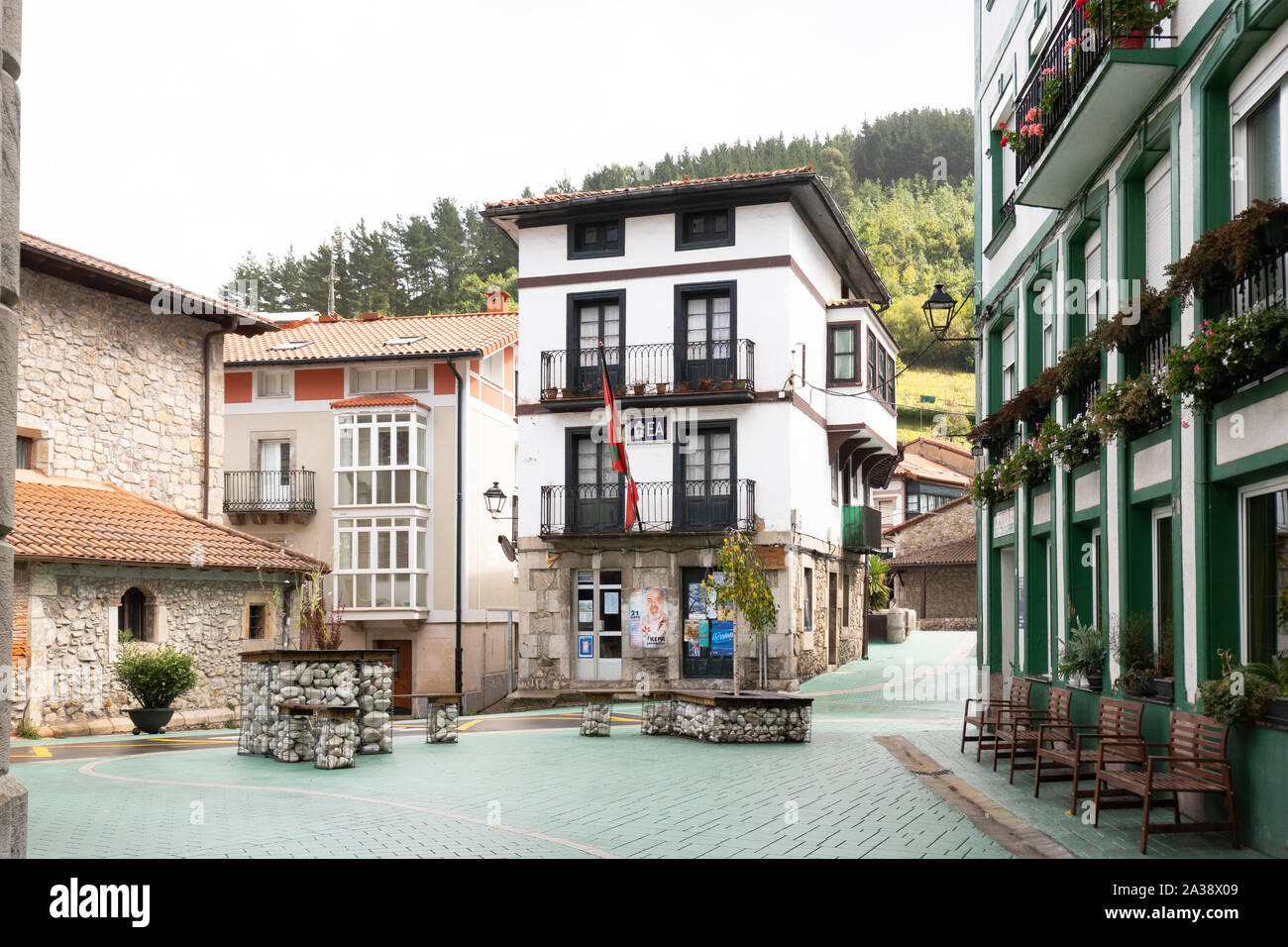 Ea Village, Biscaglia, Paese Basco, nel nord della Spagna, Europa Foto Stock