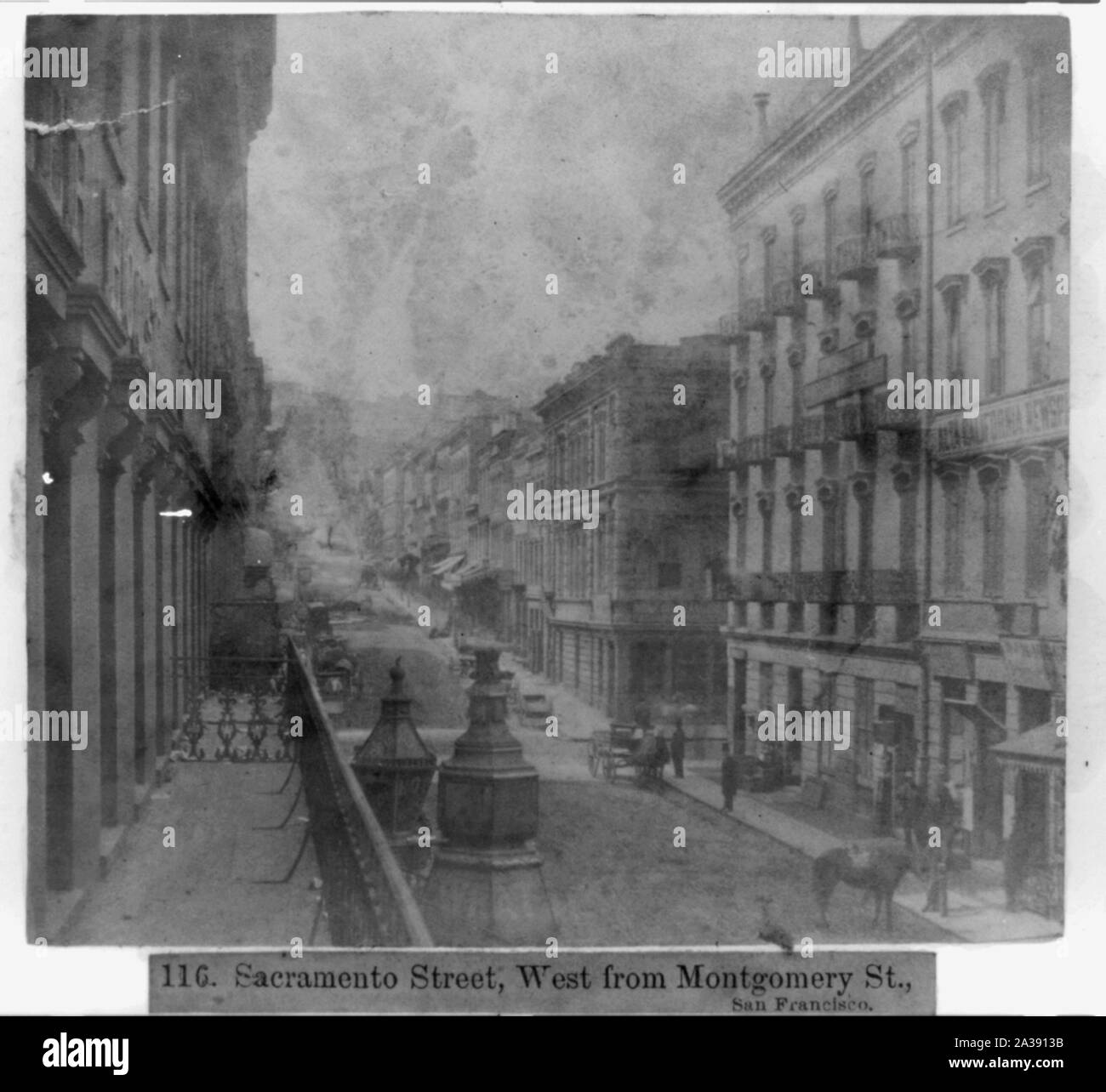 Sacramento Street, ad ovest di Montgomery St., San Francisco Foto Stock