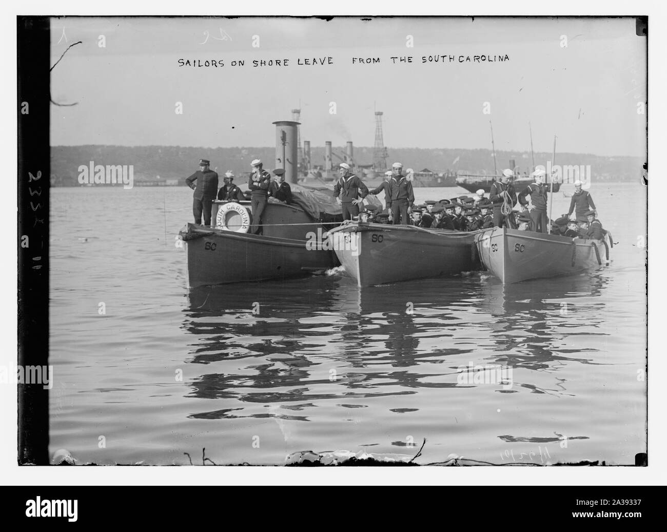 I marinai sulla riva lasciare da Carolina del Sud Foto Stock