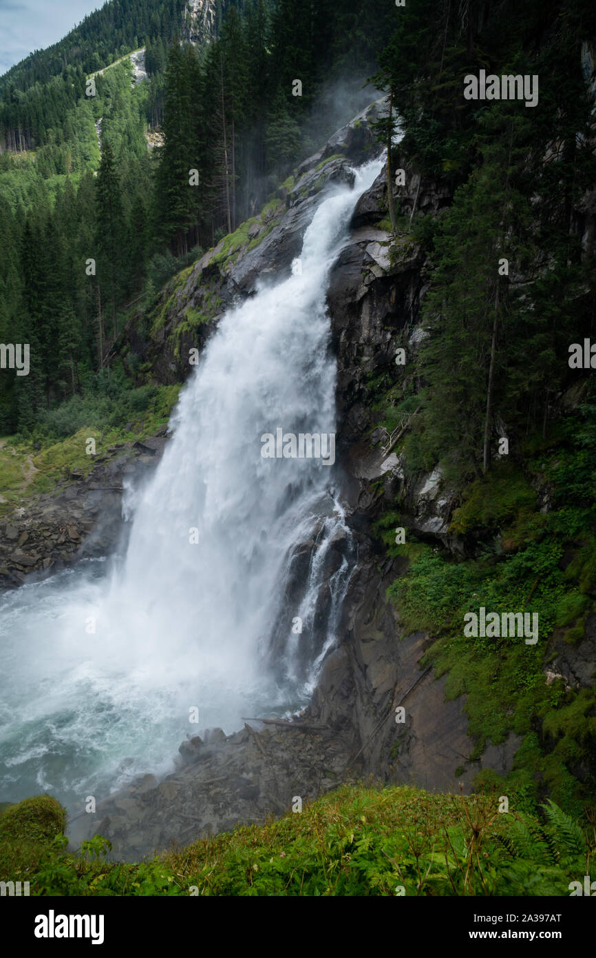 Cascate di Krimml, Alti Tauri Parco Nazionale, Salisburgo, Austria Foto Stock