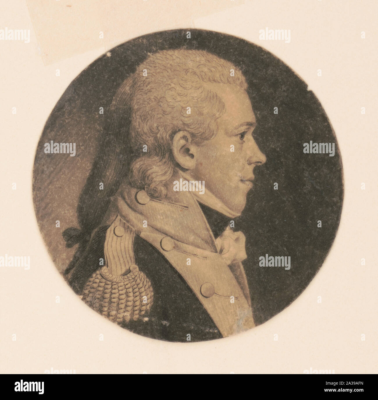 Samuel Bianco, testa e spalle ritratto, Profilo destro Foto Stock