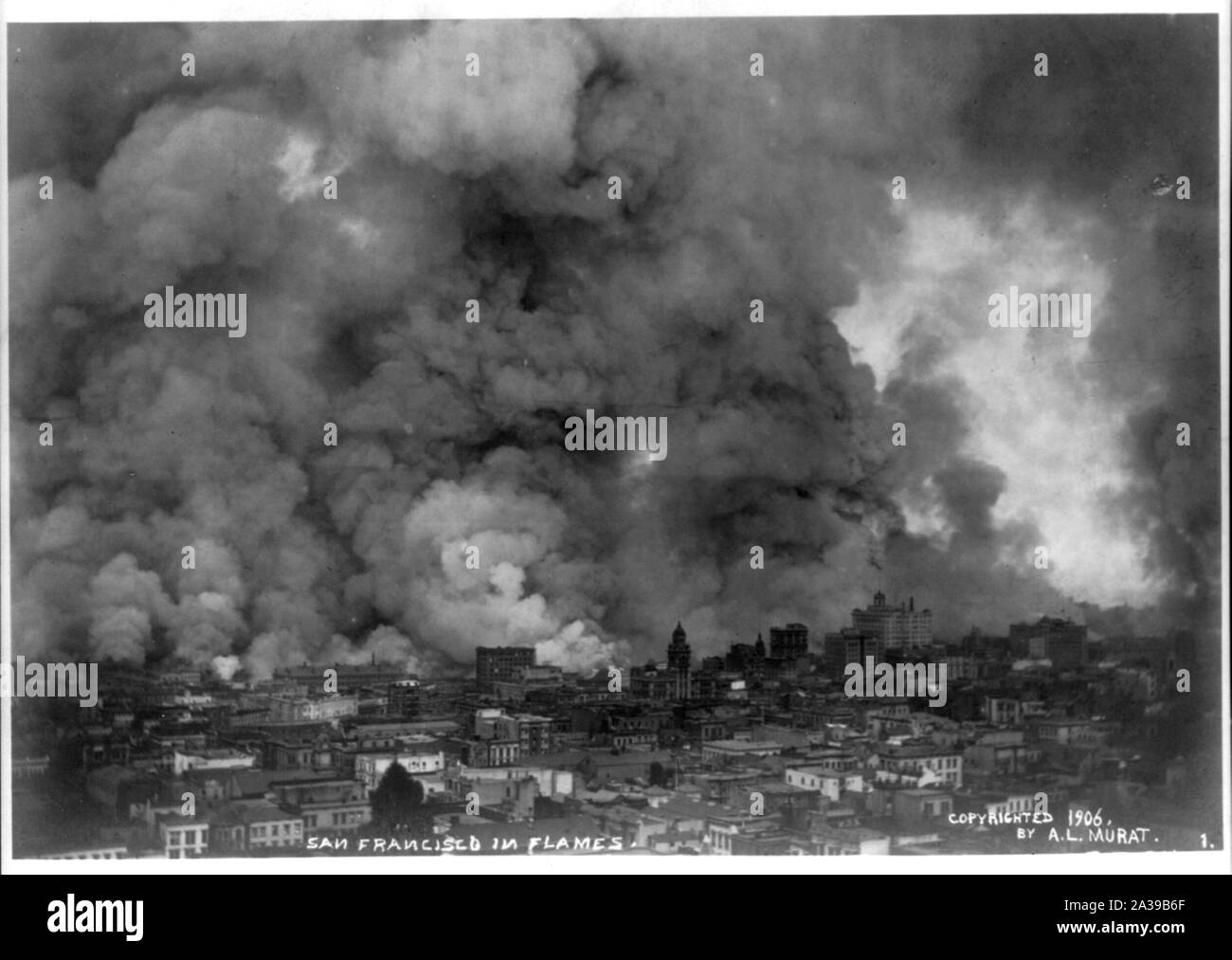 San Francisco in fiamme Foto Stock