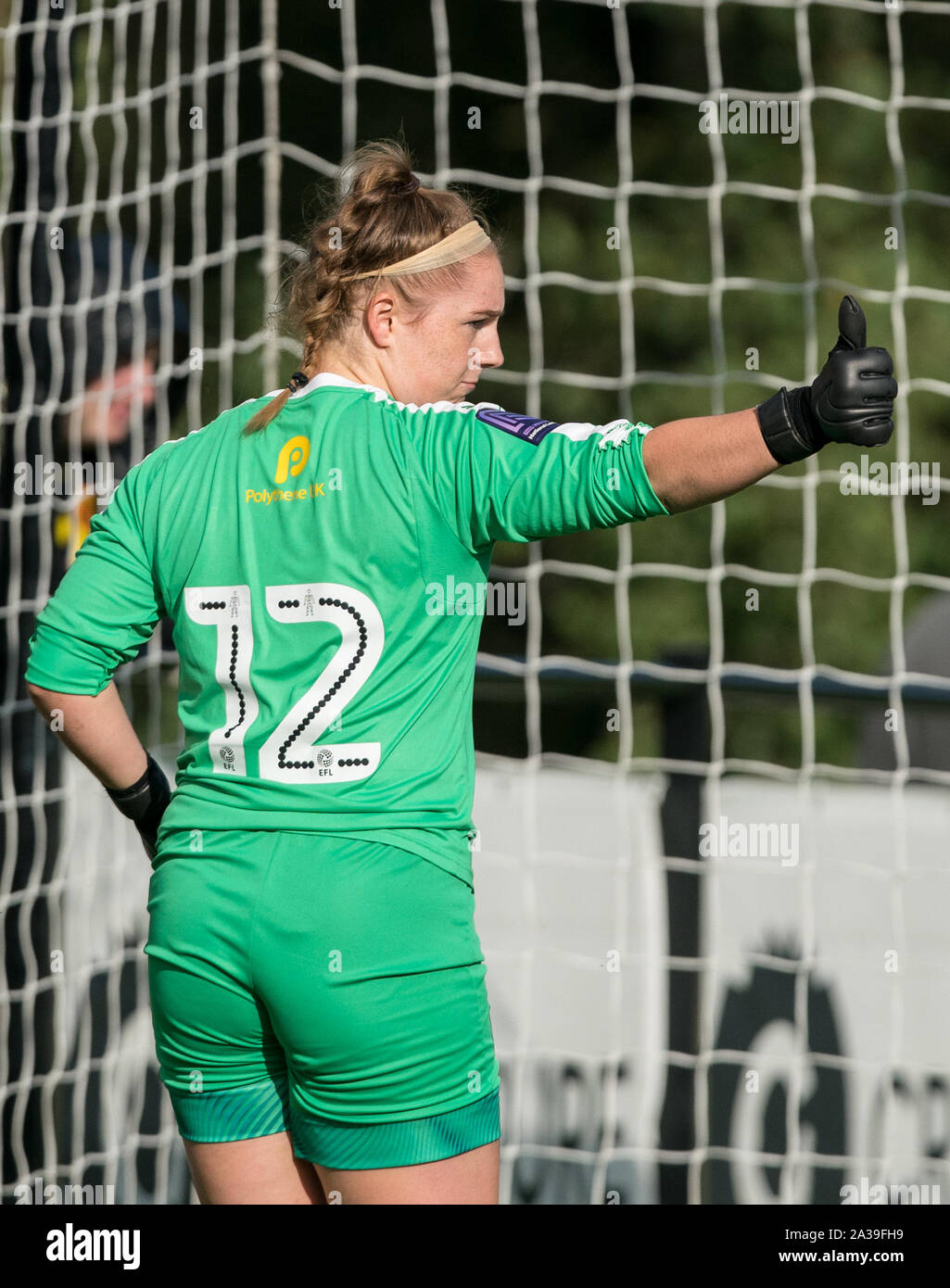 Hempstead Road, Regno Unito. 06 ott 2019. Il portiere Aimee Watson di Oxford Regno delle donne durante la fa le donne Lega Nazionale Sud match tra Watford FC onorevoli Oxford Regno donne a Gaywood Park, Hempstead Road, in Inghilterra il 6 ottobre 2019. Foto di Andy Rowland. Credito: prime immagini multimediali/Alamy Live News Foto Stock