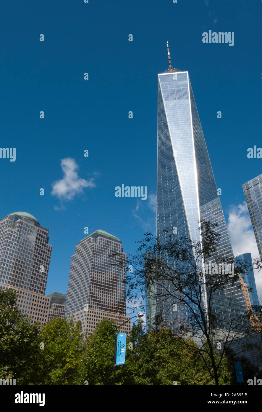 One World Trade Center, la parte inferiore di Manhattan, New York, Stati Uniti d'America Foto Stock