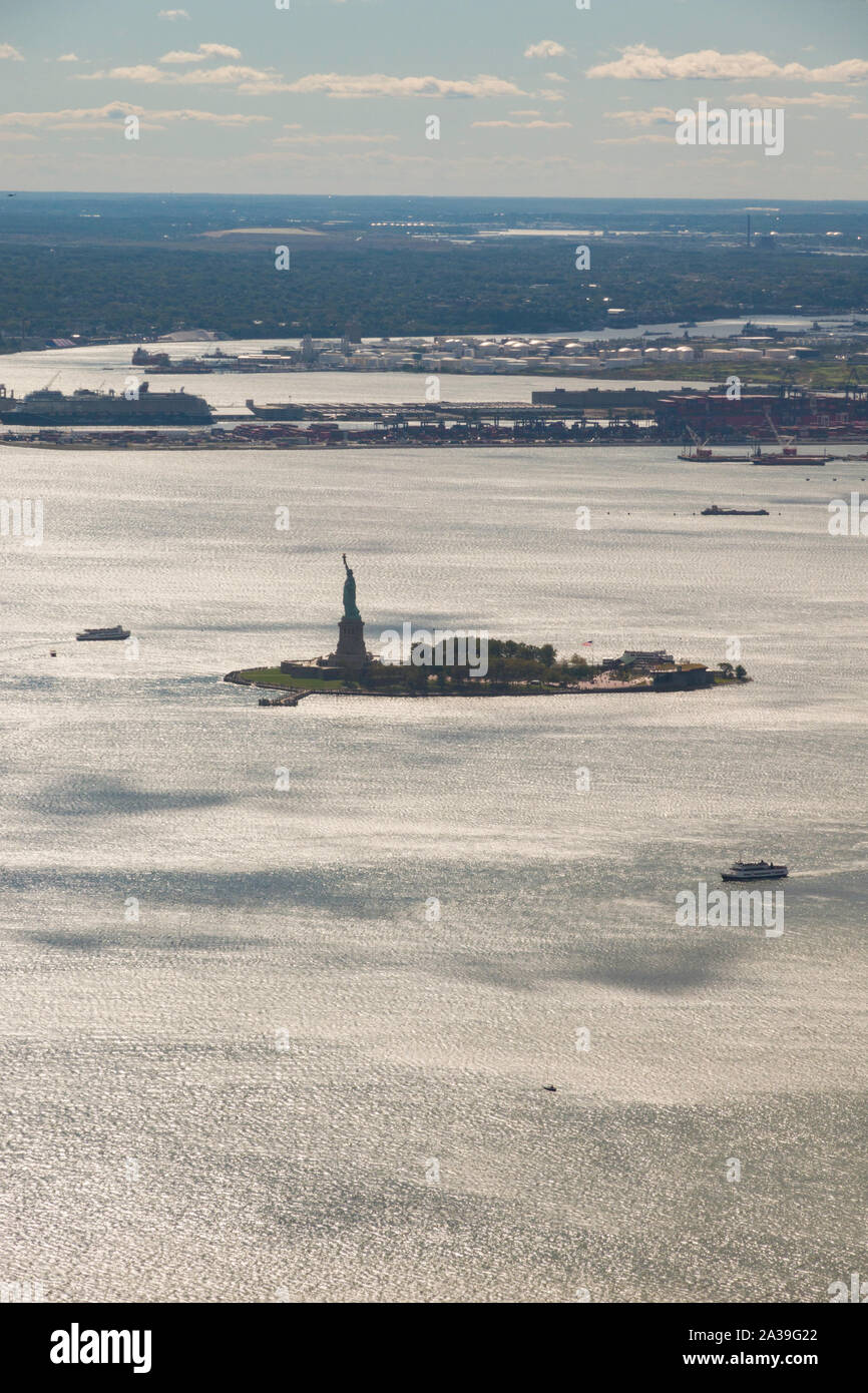 Til viste da un Osservatorio mondiale sulla cima di One World Trade Center, New York, Stati Uniti d'America Foto Stock