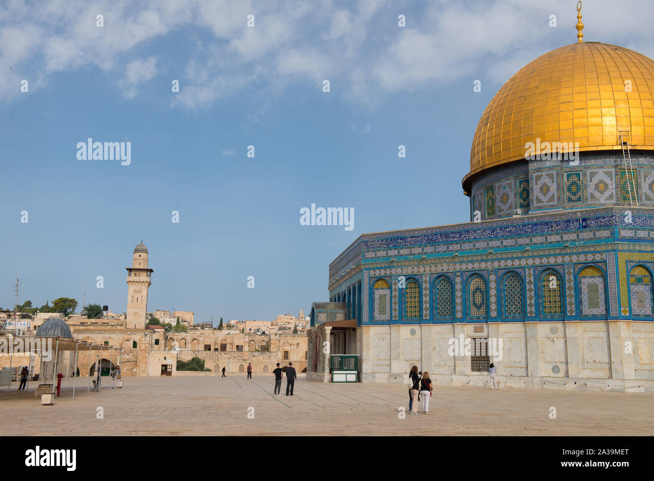 Gerusalemme, Israele - Giugno 2019: la Cupola della roccia del Monte del Tempio nella Città Vecchia di Gerusalemme. Foto Stock