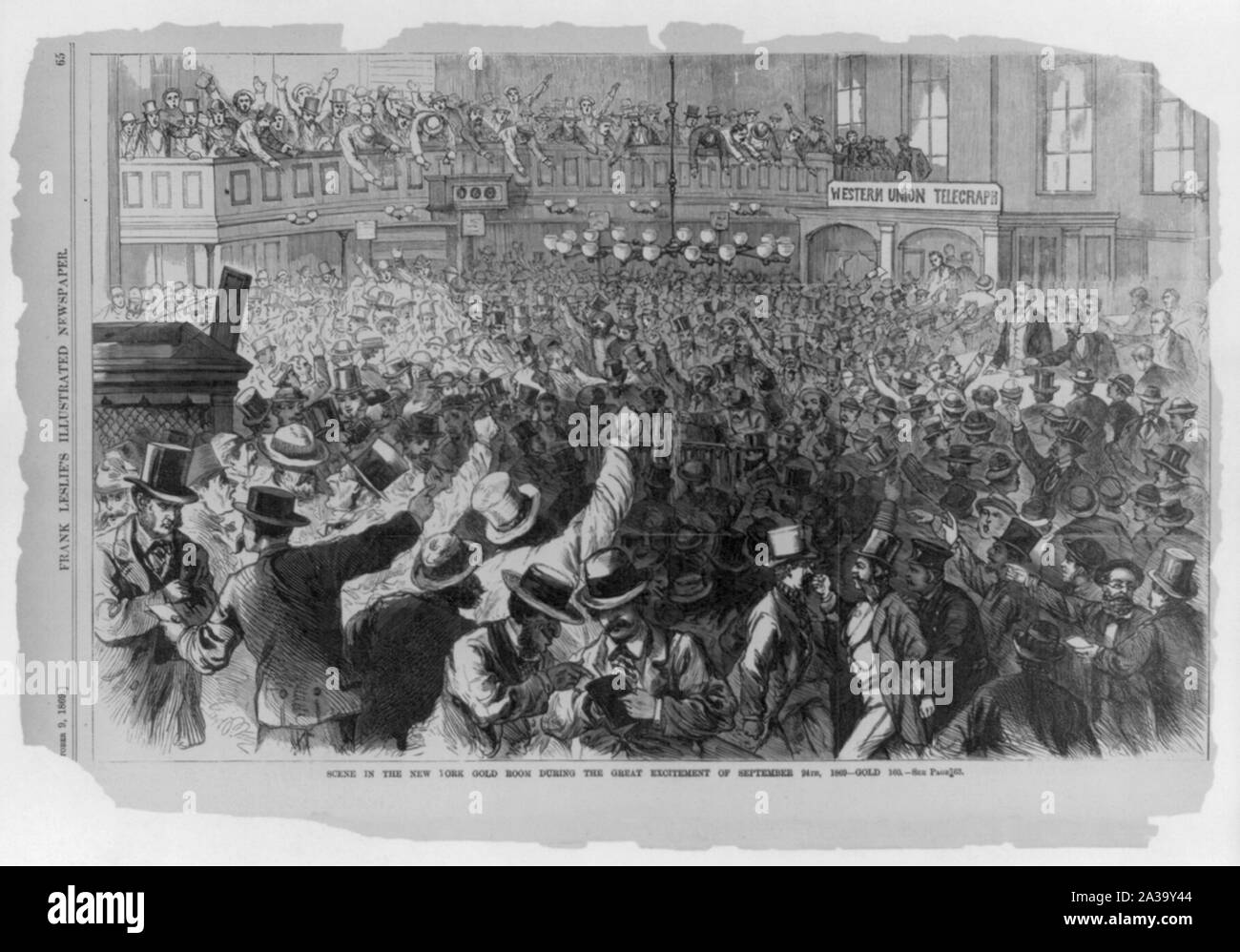 In scena la New York camera oro durante l'emozione di settembre 24th, 1869 Foto Stock