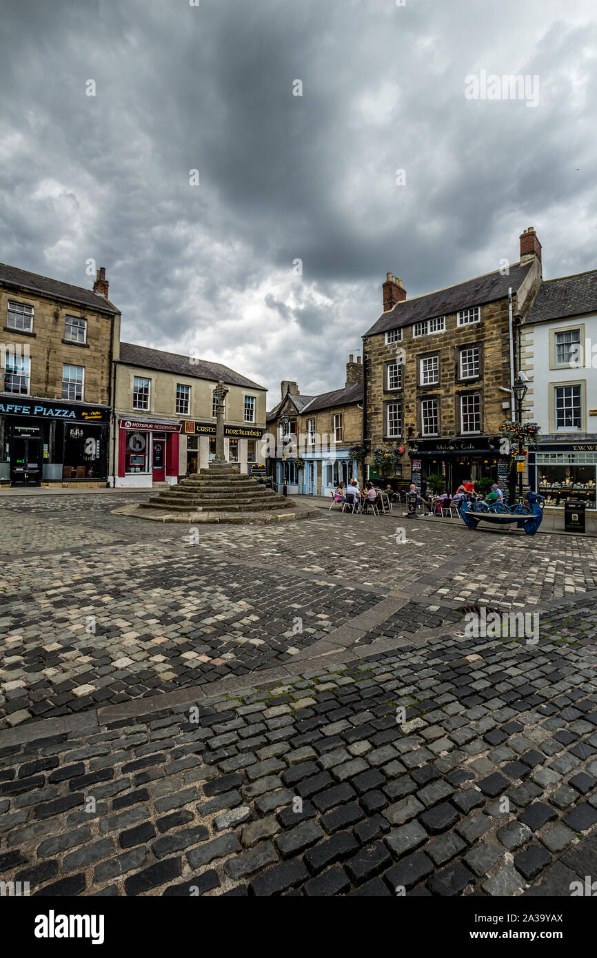 16, 07, 2019, Alnwick in Northumberland, Inghilterra, Regno Unito , il Vecchio Mercato Foto Stock