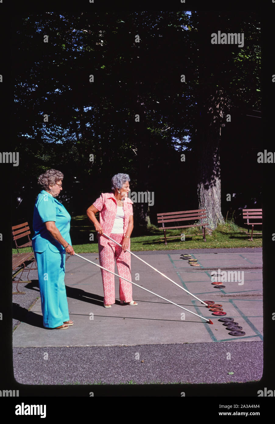 Scott's shuffleboard, deposito, New York Foto Stock