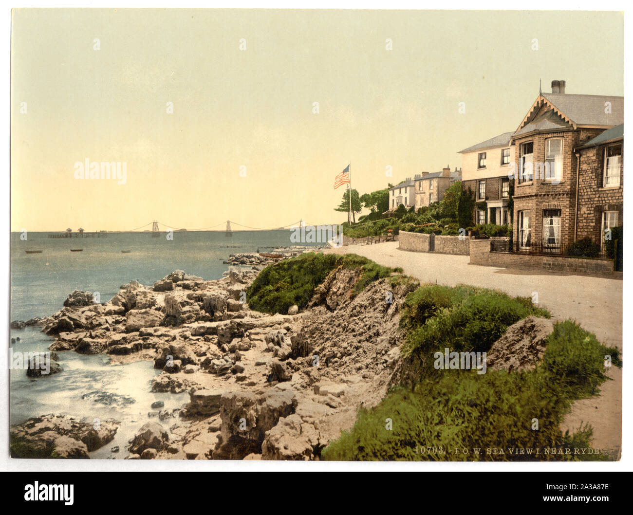 Vista sul mare vicino a Ryde, I., Isle of Wight, Inghilterra; stampa n. 10703.; titolo dalla Detroit Publishing Co., catalogo J-sezione estera, Detroit, Michigan. : Detroit Publishing Company, 1905.; fa parte di: Viste di Inghilterra nella stampa Photochrom collection.; Foto Stock
