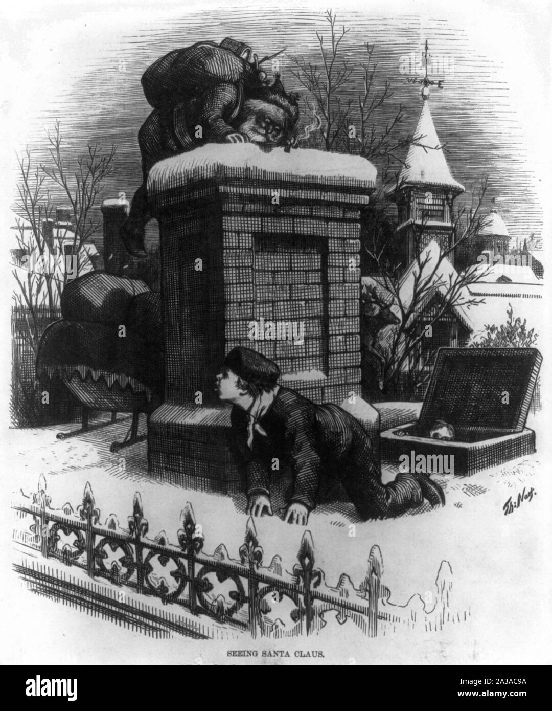 Vedere Babbo Natale Foto Stock