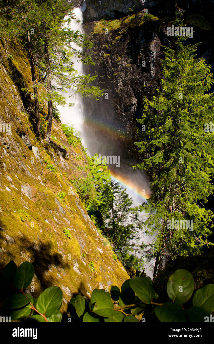 Alta Creek Falls, Squamish Valley, BC, Canada Foto Stock