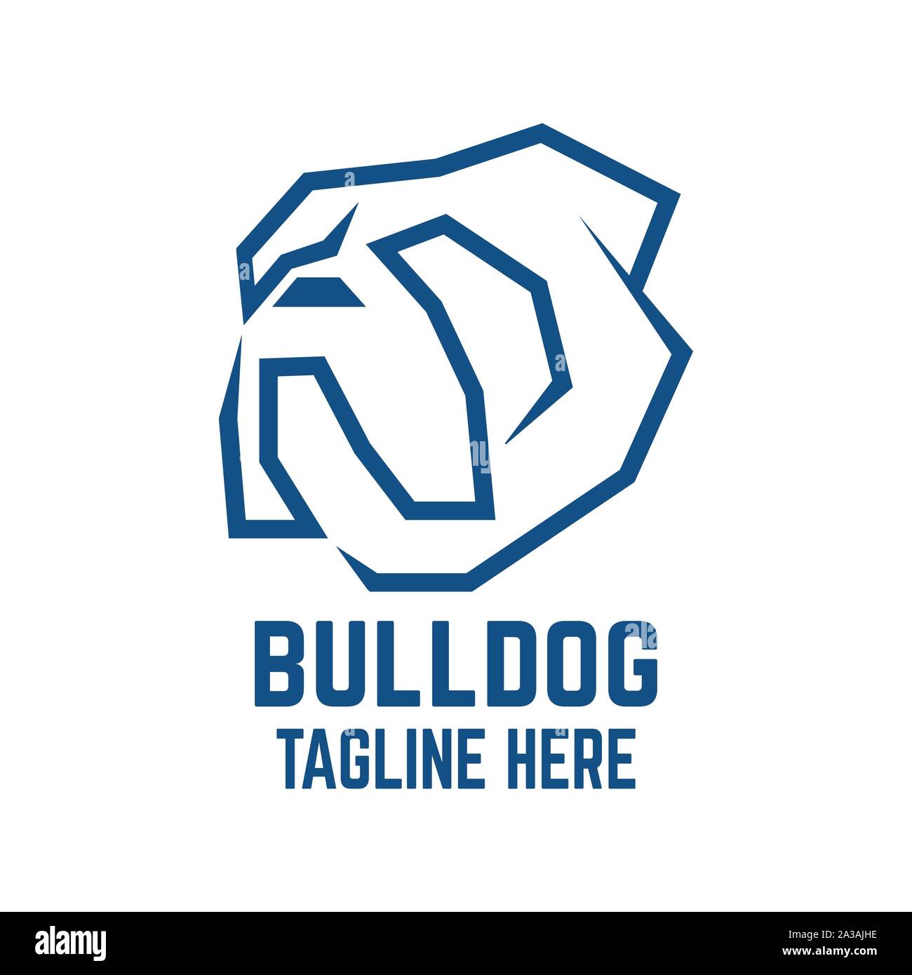 Pet moderno logo bulldog Illustrazione Vettoriale