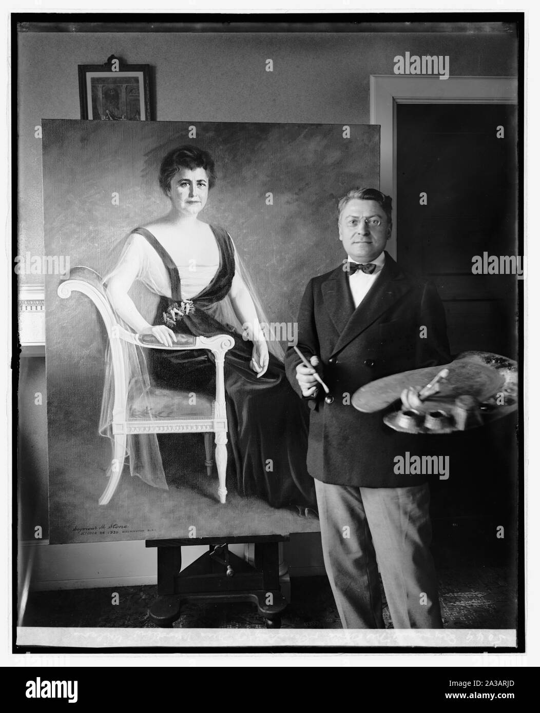 Seymour M. Stone & pittura della sig.ra Woodrow Wilson Foto Stock