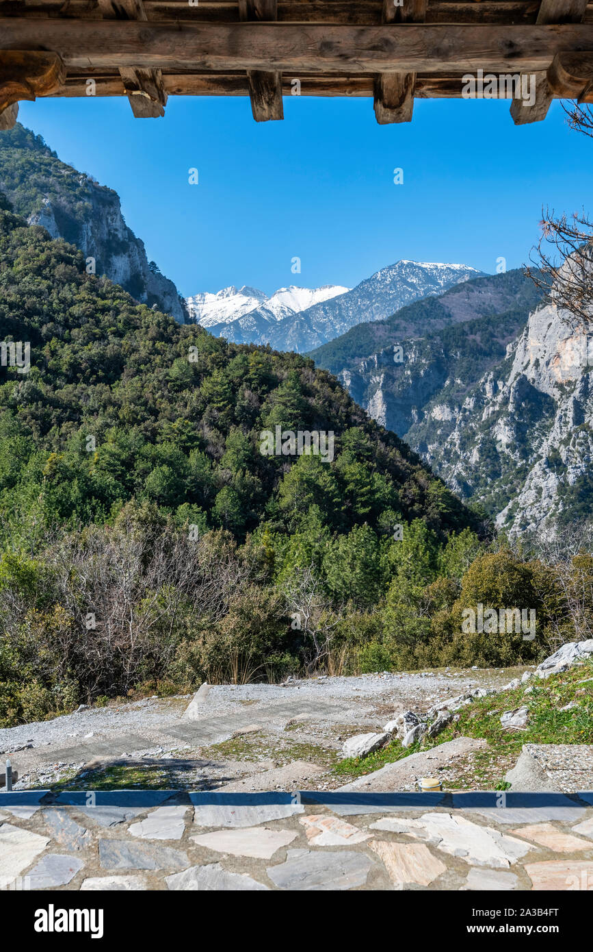 Paesaggio di montagna Olympus Foto Stock