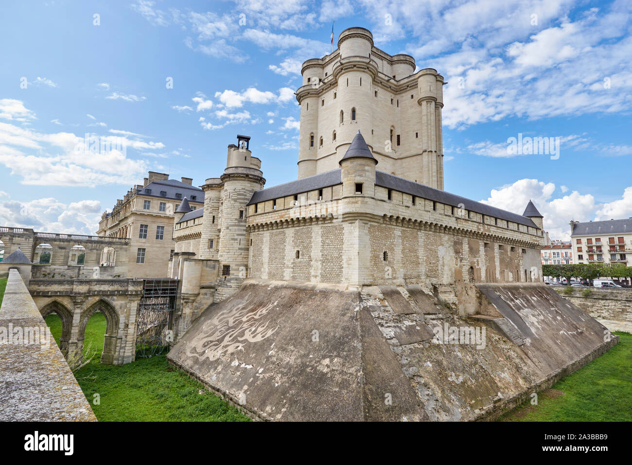 Il castello di Vincennes a Vincennes, a Parigi. Francia Foto Stock