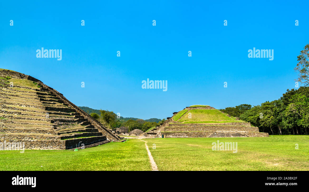 El Tajin, un pre-colombiano sito archeologico nel sud del Messico Foto Stock