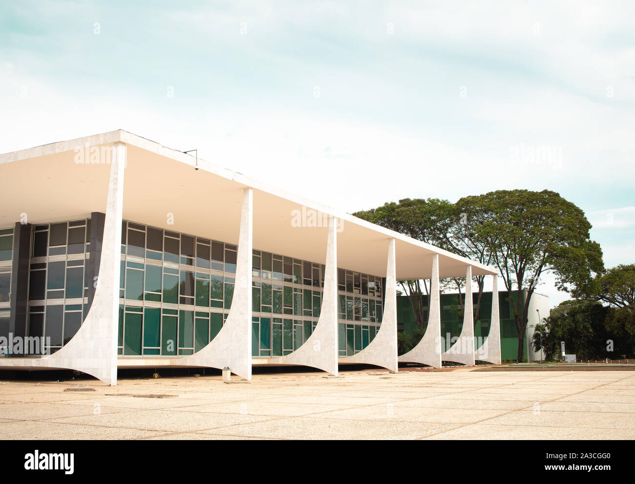 Fotografia della Corte Suprema Federale a Brasilia, capitale federale del Brasile. Foto Stock