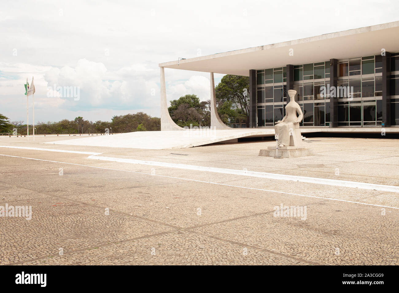Fotografia della Corte Suprema Federale a Brasilia, capitale federale del Brasile. Foto Stock