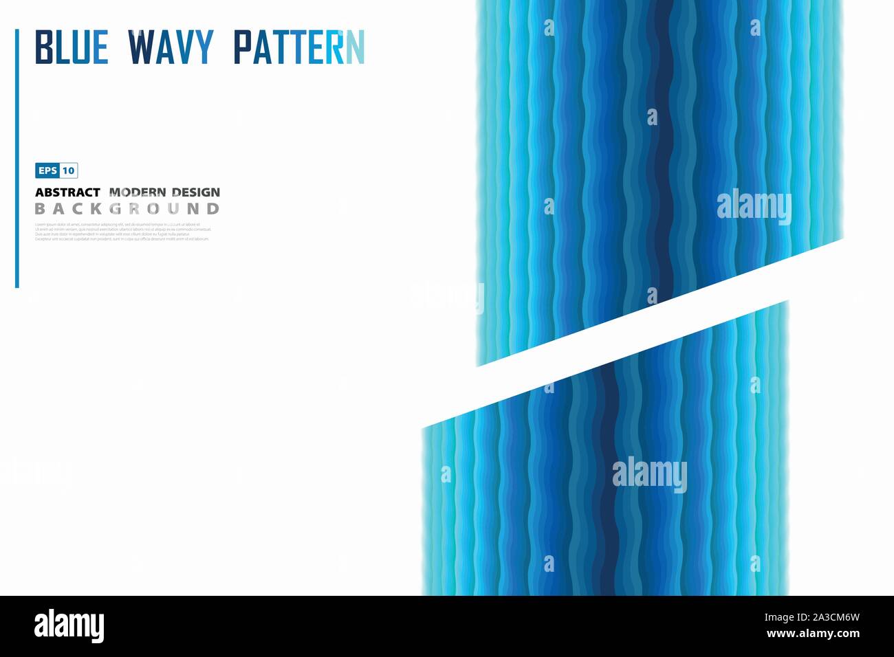 Abstract ondulata blu poster di design del coperchio sullo sfondo di decorazione. Utilizzare per coprire, poster, annuncio, progettazione del modello. illustrazione eps vettoriali10 Illustrazione Vettoriale