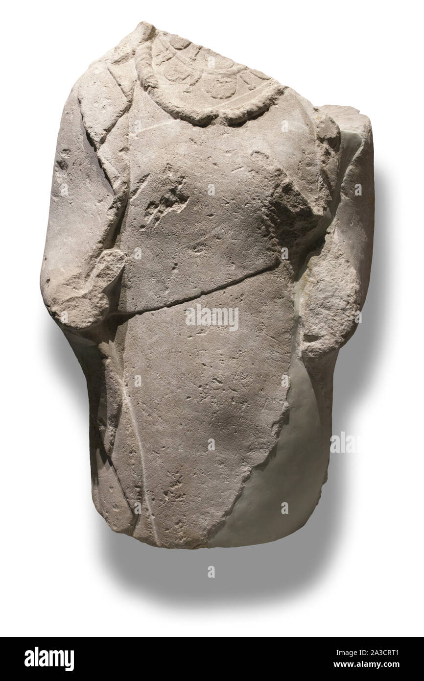 Jaen, Spagna - Dicembre 29th, 2017: Lady iberica di Cerro Alcala, Torres, Jaen. La seconda metà del V secolo A.C. Museo iberica di Jaen Foto Stock