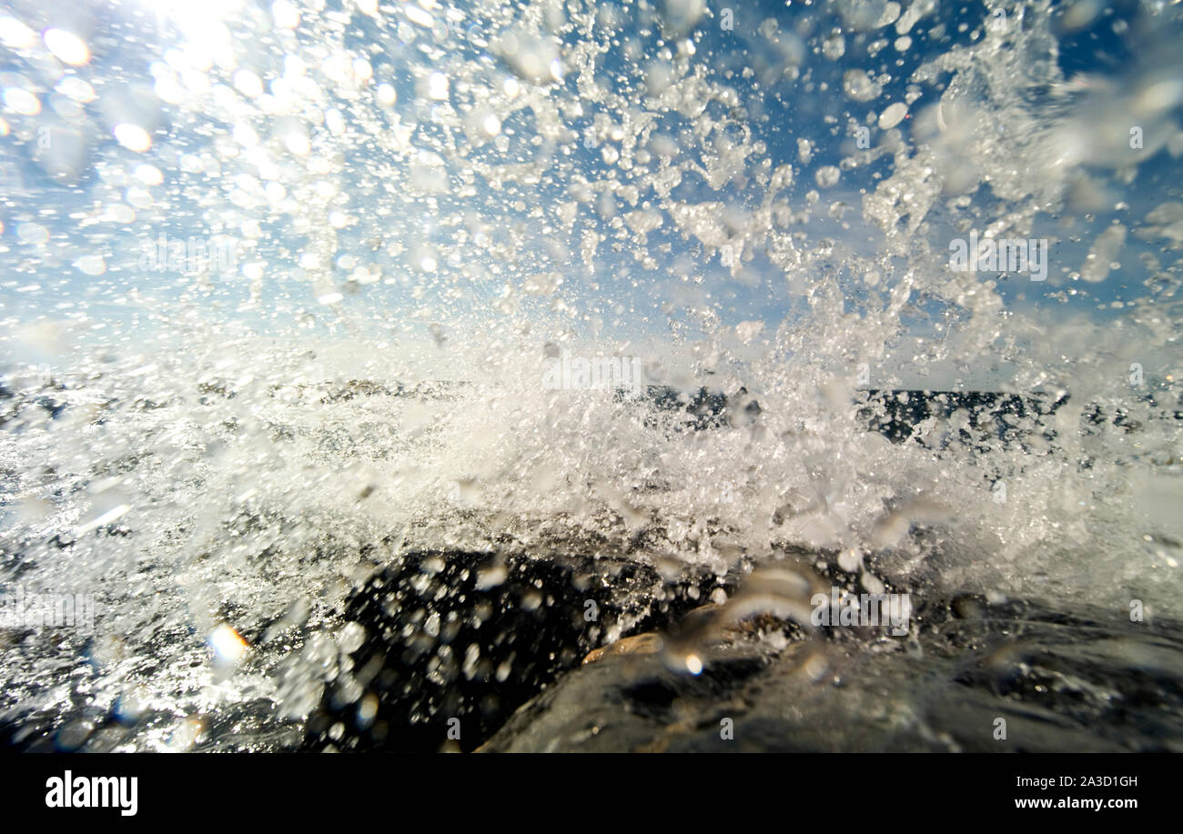 Subacquea, attività, acqua, superficie, attrezzature,profondità, immersioni,lavoro, sul mare oceano, sport Foto Stock