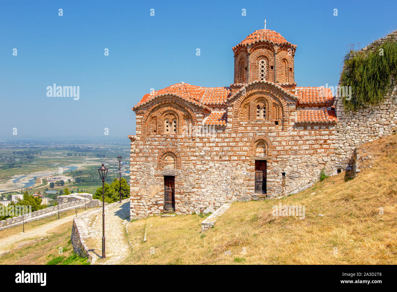 Kisha e Shen Triadhes - Chiesa della Santissima Trinità a Berat Castle Hill, Albania Foto Stock