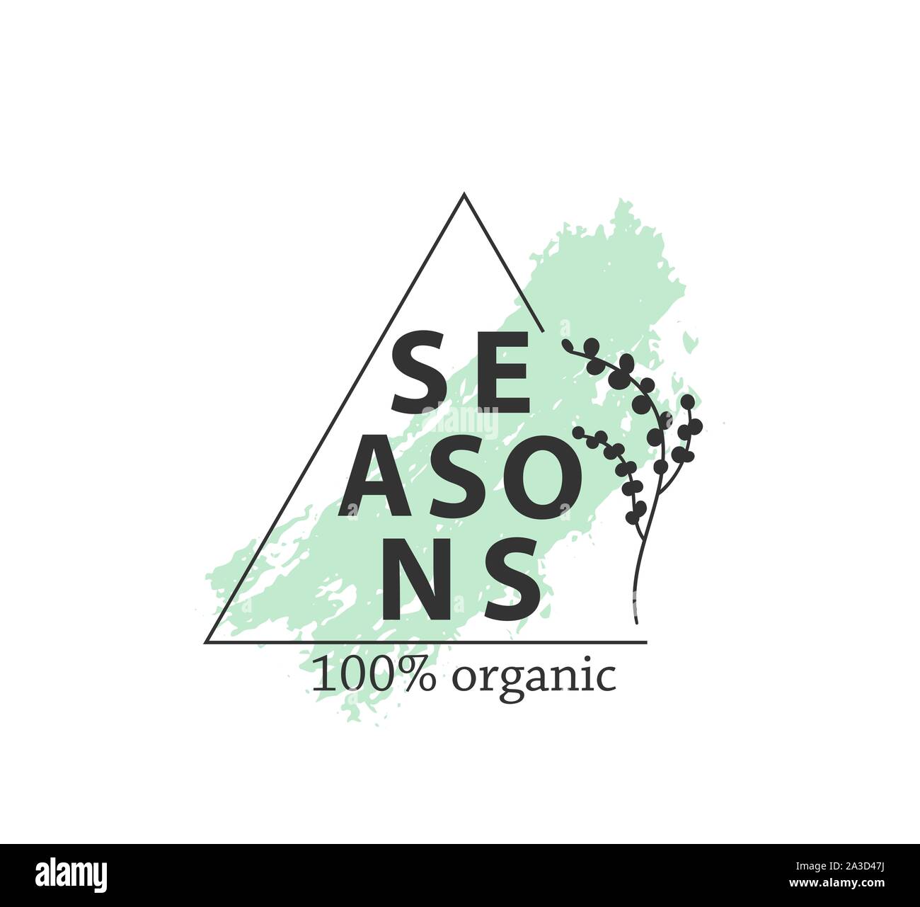 Logo botanico schizzo vecctor nel set Illustrazione Vettoriale