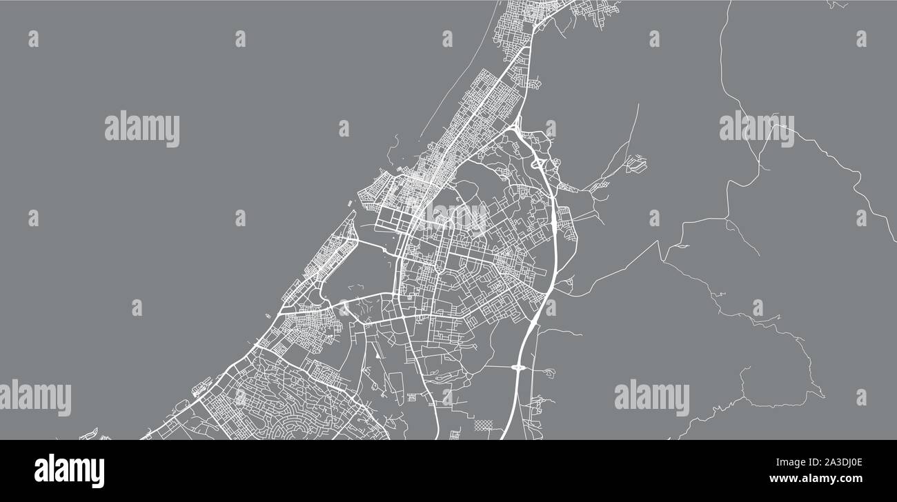 Vettore urbano mappa della città di Ras Al-Khaimah, Emirati Arabi Uniti Illustrazione Vettoriale